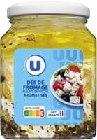 Fromage pasteurisé lait de vache dés aromatisés 60%mg bocal 300g