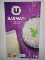 Riz long basmati 4 sachets cuisson de 125g, 500g