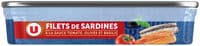 Filets de sardines tomate ,basilic et olives boîte de 1/6, 100g