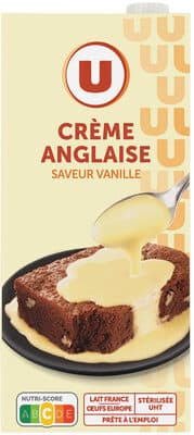 Crème anglaise saveur vanille, brique 1L