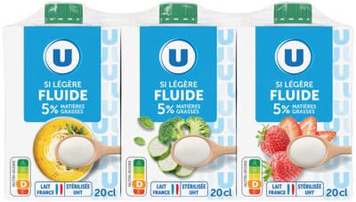Spécialité laitière fluide UHT 5%MG - 3x20cl