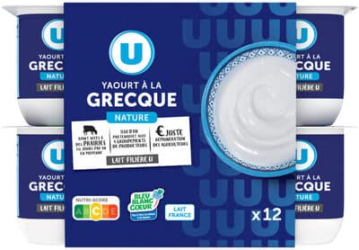 Yaourt à la grecque nature 12x125g
