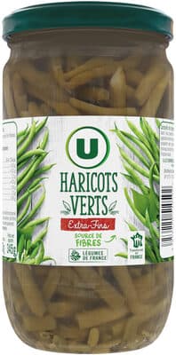 Haricots verts extra-fins - Bocal de 345g net égoutté
