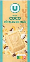 Chocolat blanc à la noix de coco et pétale de maïs Tablette de 200g