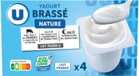 Yaourt brassé nature x4 - 125g