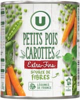 Petits pois extra fins et jeunes carottes - Boîte de 530g net égoutté