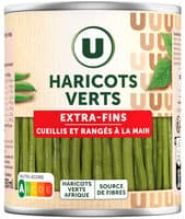 Haricots verts extra-fins cueillis et rangés à la main - Boite de 440gnet égoutté
