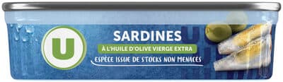 Sardine à l'huile d'olive vierge extra boîte de 135g