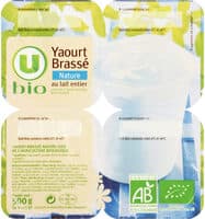 Yaourt brassé nature au lait entier nature 4x125g