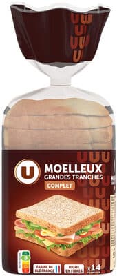 Pain de mie sandwich complet 550g