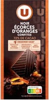 Chocolat noir 72% de cacao aux écorces d'orange - tablette 100g