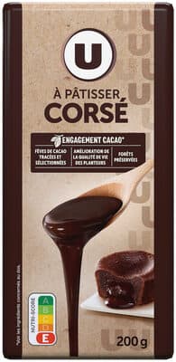 Chocolat noir corsé à pâtisser 64% Tablette de 200g