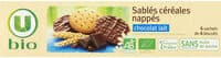 Biscuits Sablés bio céréales nappés chocolat au lait paquet de 200g