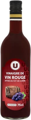 Vinaigre de vin rouge affiné en fût de chêne 7° bouteille en verrede75cl