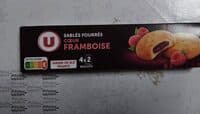 Biscuits Sablés fourrés coeur framboise, 100g