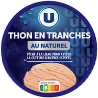 Thon en tranche naturel pêché ligne 112g