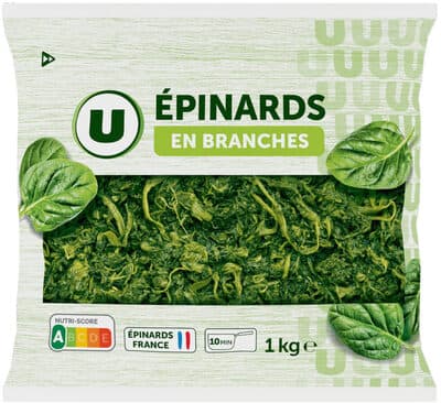 Épinards en branches sachet de 1kg