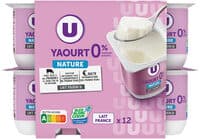 Yaourt nature 0%MG, 12x125g