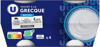 Yaourt nature à la grecque 4x150g