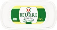 Beurre extra fin demi-sel 80% de MG, barquette de 250g