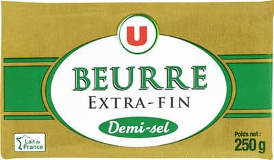 Beurre extra fin demi-sel 80% de MG