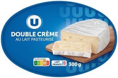Fromage pasteurisé ovale double crème 30% de matière grasse 300g
