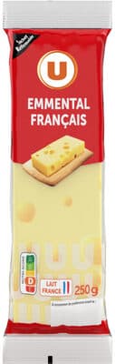 Emmental français au lait pasteurisé 29% de matière grasse portionde250g
