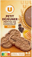 Biscuits Petit déjeuner miel pépites de chocolat paquet de 400g