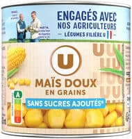 Maïs doux en grains sans sucre ajouté - Boîte 285g