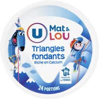 Fromage fondu nature, 24 portions triangles - 400g