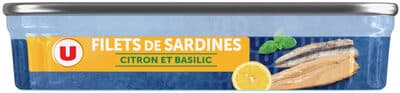 Filets de sardines marinade citron et basilic 100g