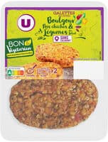 Galette boulgour, pois chiche et légumes du soleil bon et végétarien -x2 200g