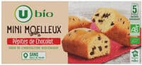 Gâteaux Mini moelleux bio aux pépites de chocolat 5 unités de 28g - 140g