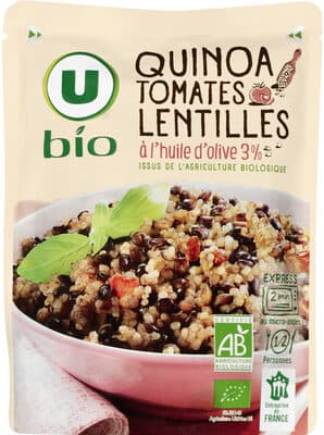 Quinoa lentilles et tomates boîte de 250g