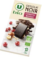 Chocolat noir cranberries noisettes