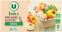 Purée pomme sans sucres ajoutés 12 gourdes de 90g