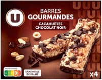 Barres de céréales gourmandes cacahuètes chocolat, x4 - 140g