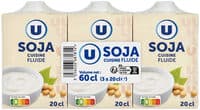 Soja cuisine végétal fluide brique de 3x20cl