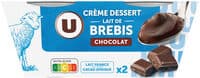 Dessert lacté au lait de brebis et au chocolat 2x115g