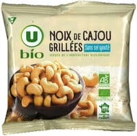 Noix de cajou grillées sans sel ajouté sachet de 100g