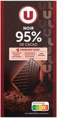Chocolat noir côte d'Ivoire 95% cacao 80g