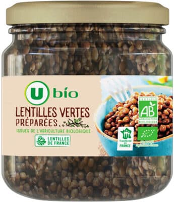 Lentilles vertes préparées bocal de 37cl