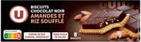 Biscuits chocolat noir - Amandes et riz soufflé