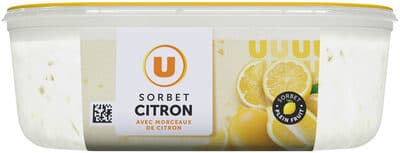 Sorbet plein fruit citron jaune