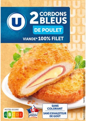 Cordon bleu de poulet, France, 2 pièces, barquette, 200g