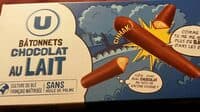 Bâtonnets au chocolat au lait paquet 150g