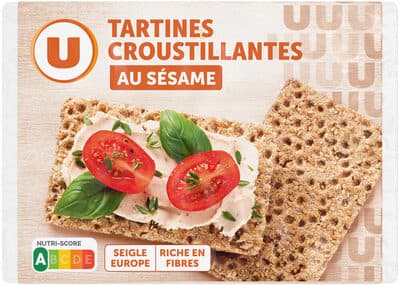Tartines croustillantes seigle et sésame 250g