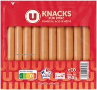 Knacks Pur Porc - x10, 350g