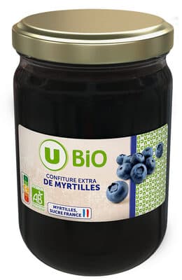 Confiture extra de myrtilles pot 280g