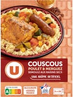 Plat cuisiné individuel Couscous légumes poulet semoule de blé et merguez 450g